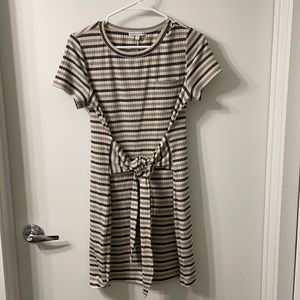 Rebecca Minkoff striped wrap dress